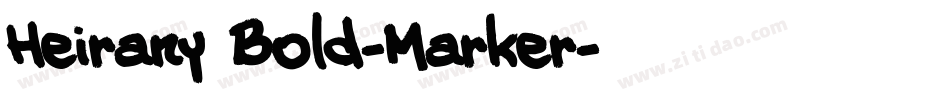 Heirany Bold-Marker字体转换